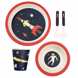 Space Age Bamboo Tableware (set Of 5)