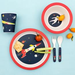 Space Age Bamboo Tableware (set Of 5)