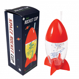 Space Age Rocket Cup And Straw