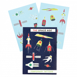 Space Age Temporary Tattoos (2 Sheets)