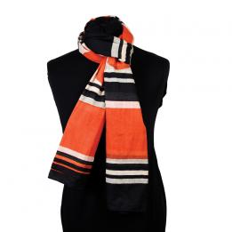 Stockholm Orange Cotton Scarf