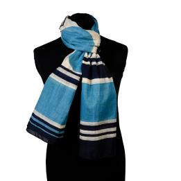 Stockholm Blue Cotton Scarf