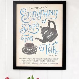 Stop For Tea Framed Wall Art