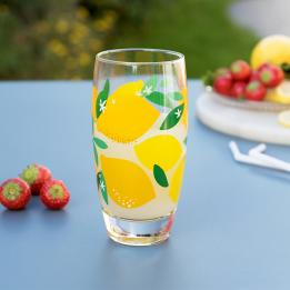 Summer Lemons Drinking Glass