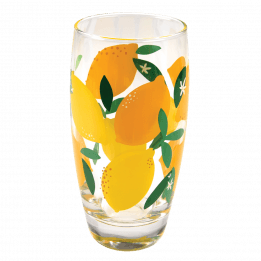 Summer Lemons Drinking Glass