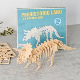 Triceratops 3d Wooden Puzzle