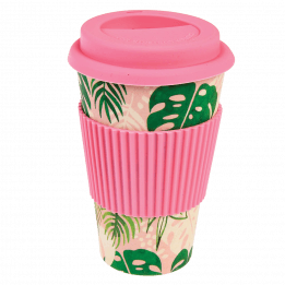 Tropical Palm Bamboo Travel Mug
