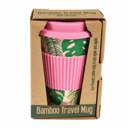 Tropical Palm Bamboo Travel Mug