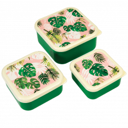 Tropical Palm Snack Boxes (set Of 3)