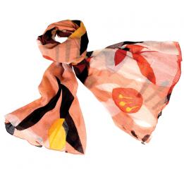 Tulum Red Cotton Scarf