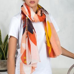 Tulum Red Cotton Scarf