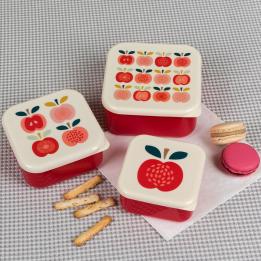 Vintage Apple Snack Boxes (set Of 3)