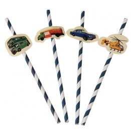 Vintage Transport Party Straws