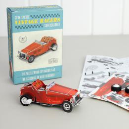 Make Your Own Wind Up Vintage Red Racing Car