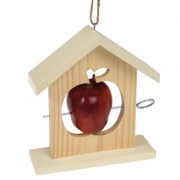 Wooden Apple Bird Feeder