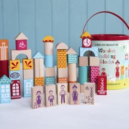 Set Of 50 Wooden Building Blocks