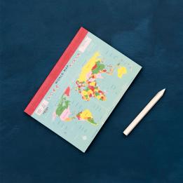 World Map A6 Notebook