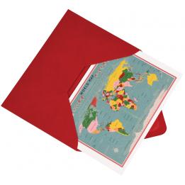 World Map Card