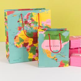 Small World Map Gift Bag