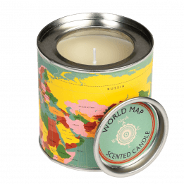 World Map Scented Candle