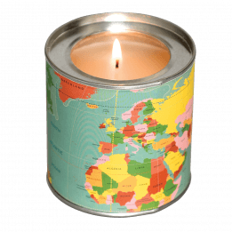 World Map Scented Candle