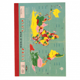World Map A5 Notebook