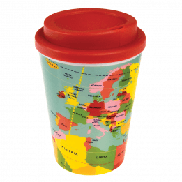 World Map Reusable Travel Mug