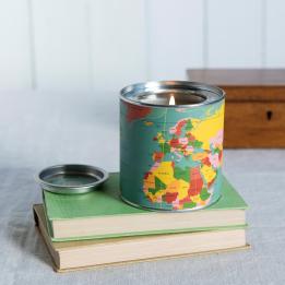 World Map Scented Candle