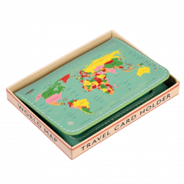 World Map Travel Card Holder