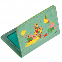 World Map Travel Card Holder