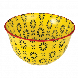 Yellow Daisy Stoneware Bowl
