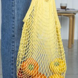 Yellow French Style String Shopping Bag