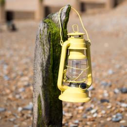 Yellow L.e.d Battery Powered Hurricane Lamp