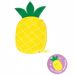 Hello Pineapple Vinyl Purse