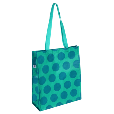 Blue on turquoise Spotlight shopping bag