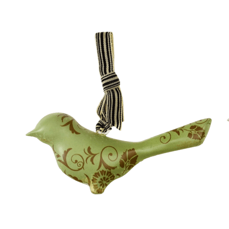 Green Metal Bird Hanging Decoration