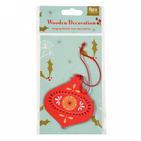 Wooden Bauble Christmas Decoration