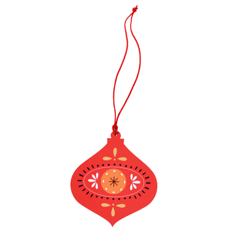 Wooden Bauble Christmas Decoration