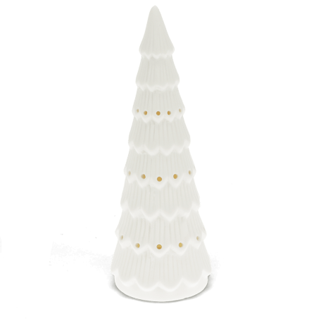 Matt ceramic LED decoration - Large Christmas tree