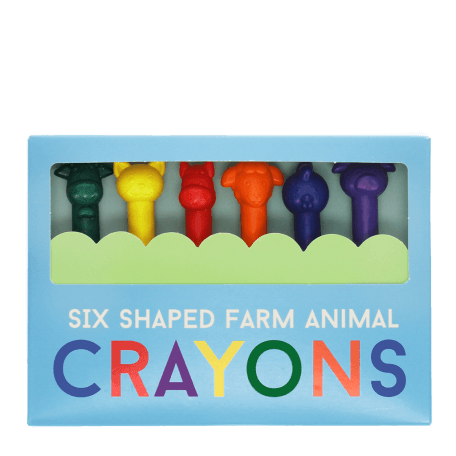 Animal head crayons (set of 6)