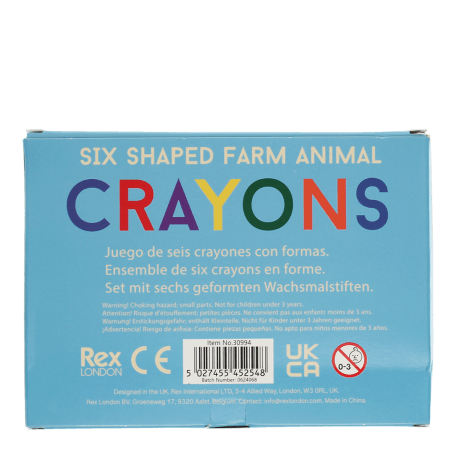 Animal head crayons (set of 6)