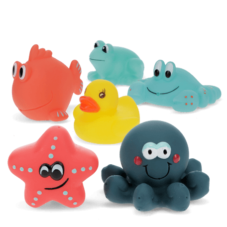 Bath toys (set of 6) - Aquatic animals