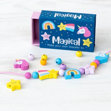 Wooden bead bracelet kit - Magical