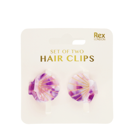 Mini hair claw clips (set of 2) - Seashells