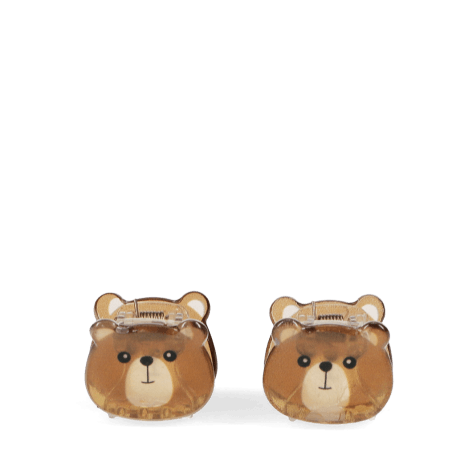 Mini hair claw clips (set of 2) - Brown bears