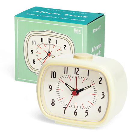 Retro alarm clock - Ivory white