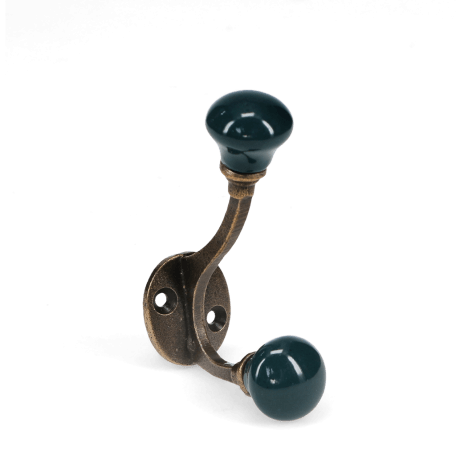 Ceramic double hook - Blue
