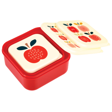 Vintage Apple Snack Boxes (set Of 3)