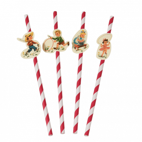 Vintage Kids Party Straws
