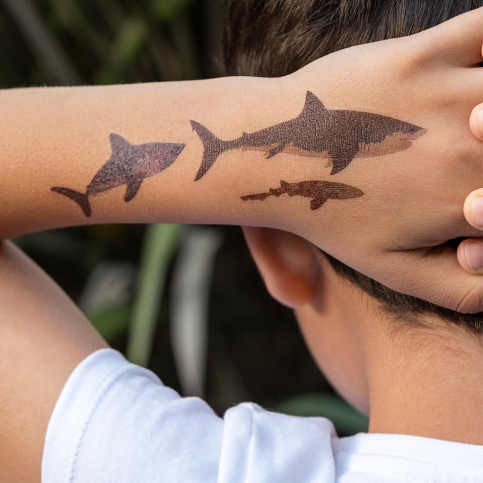 Sharks design temporary tattoos 